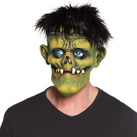 thumb-Latex hoofdmasker Creepy monster met haar-1