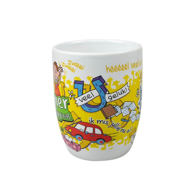 Cartoon mok - Jammer dat je weg gaat