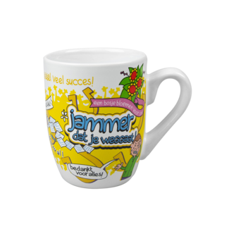 Cartoon mok - Jammer dat je weg gaat