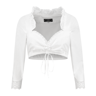 Haus Huberts Dirndl Blouse 3/4 mouwen met kant