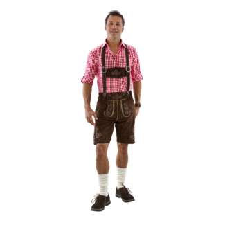 Haus Huberts Lederhose Leder - Kort Bruin