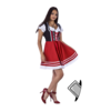 Tirolerdirndl 2 delig - Zwart/Rood - 100% Katoen