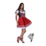 Haus Huberts Tirolerdirndl 2 delig - Zwart/Rood - 100% Katoen