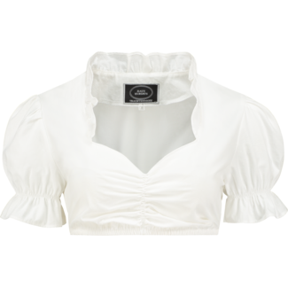 Haus Huberts Dirndl Blouse met ruches kraag -100% katoen
