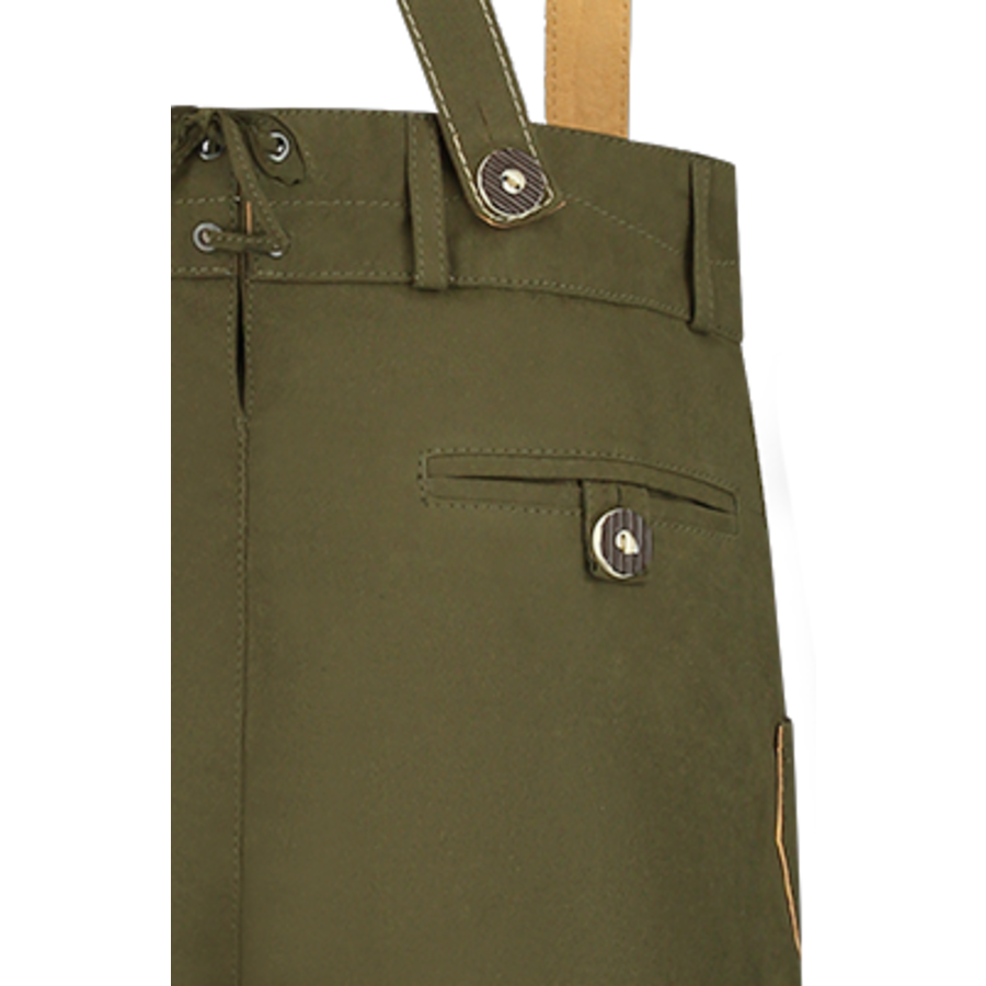 Tiroler Broek Heren imitatie suede groen - Kort-3