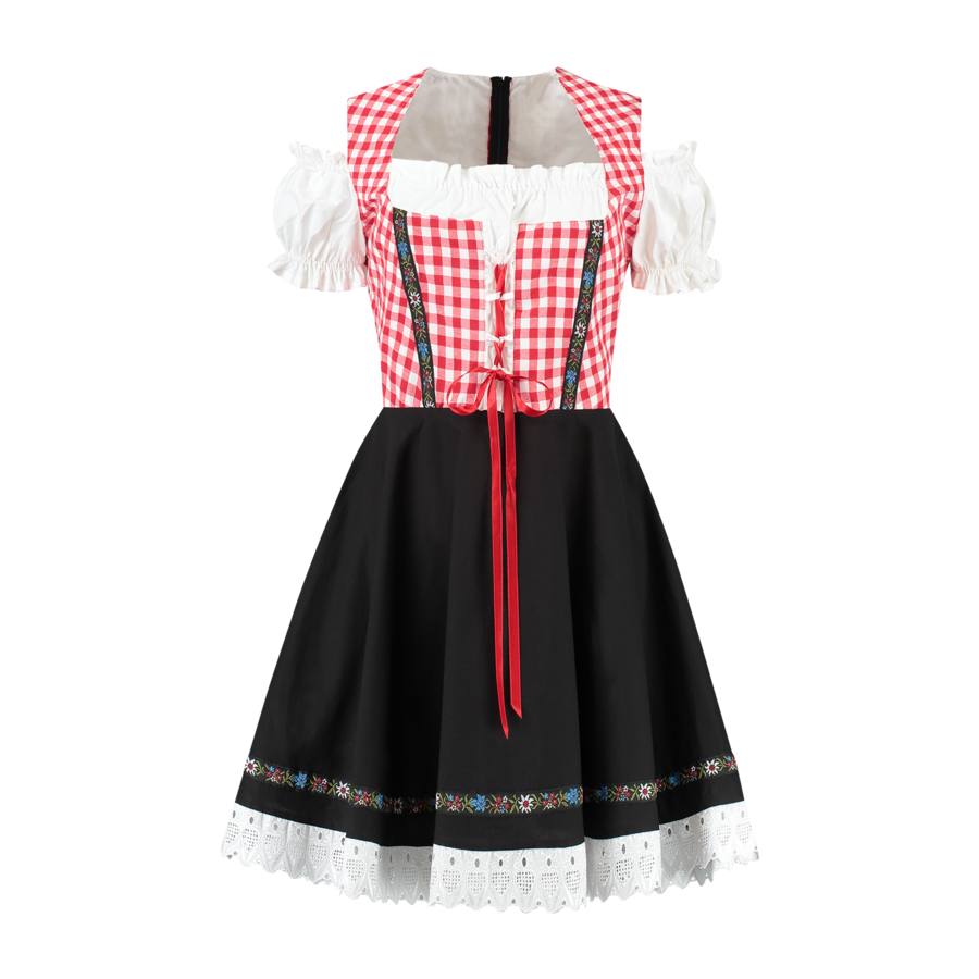 Dirndl Rood/Wit Rock Lise-2