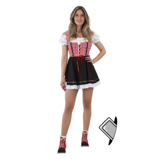 Haus Huberts Dirndl Rood/Wit Rock Lise