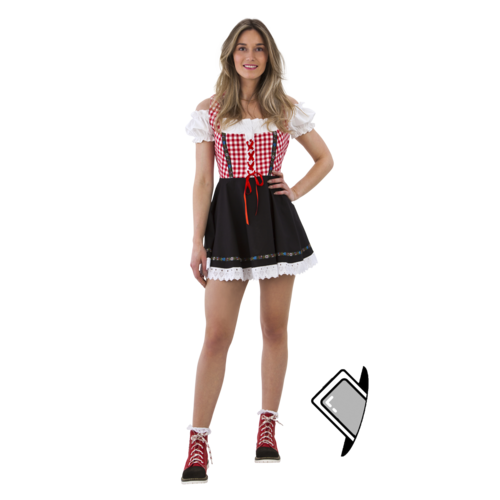 Dirndl Rood/Wit Rock Lise 