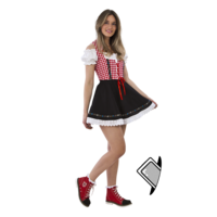 thumb-Dirndl Rood/Wit Rock Lise-3