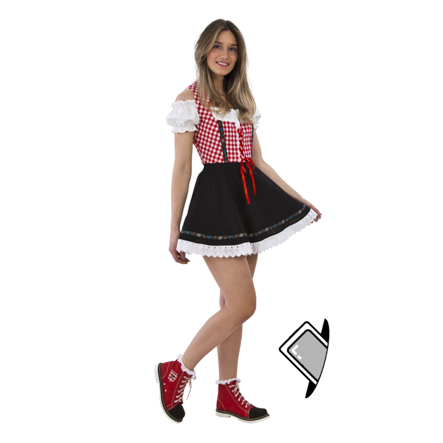 Dirndl Rood/Wit Rock Lise-3