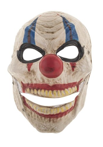 Plastic Masker Enge Clown met beweegbare mond 