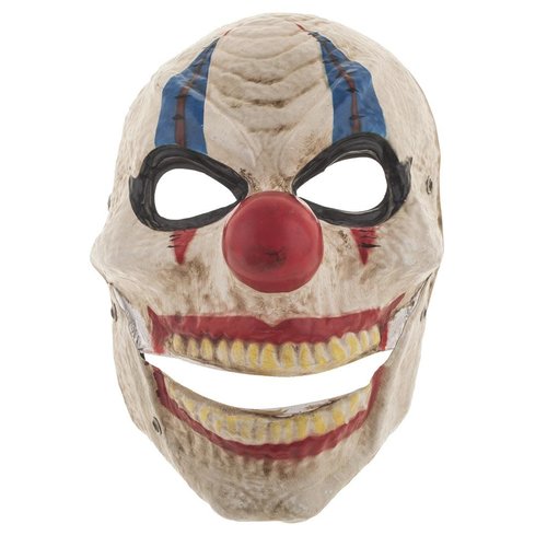 Plastic Masker Enge Clown met beweegbare mond 