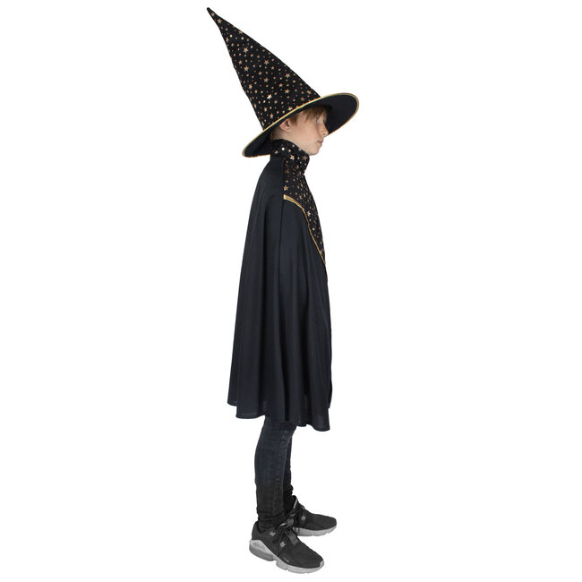 Zwarte magische cape Kind
