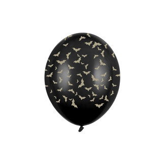 Strong Balloons Heliumballon Vleermuizen - 30cm - Zwart/Goud