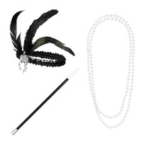 thumb-Set Flapper (hoofdband, ketting en sigarettenhouder)-2