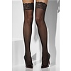 Fever Visnet Hold-Ups - Zwart - Lace Tops met Silicone