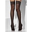 Visnet Hold-Ups - Zwart - Lace Tops met Silicone