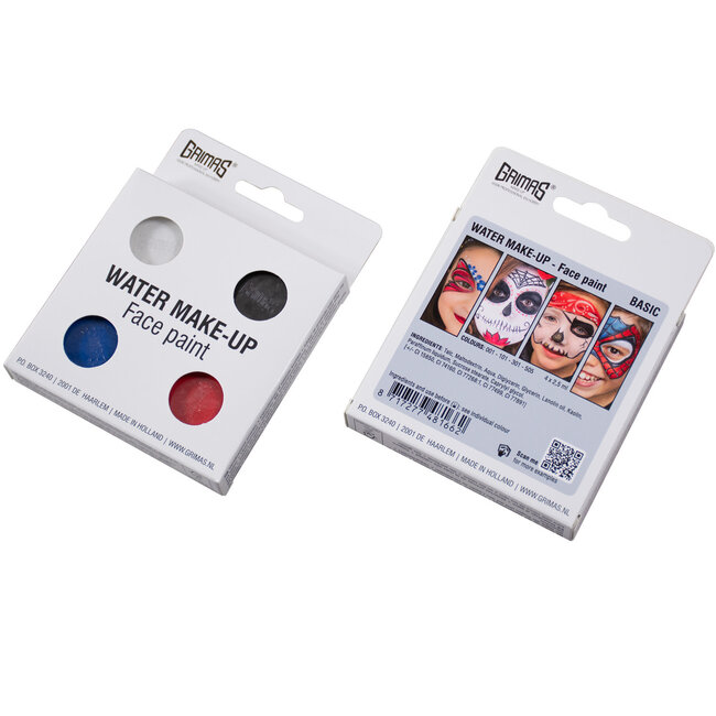 Palette Water Make-up - Basic - 4 kleuren