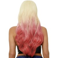 thumb-Beachy Waves Long Ombre Wig - Blond Roze-2