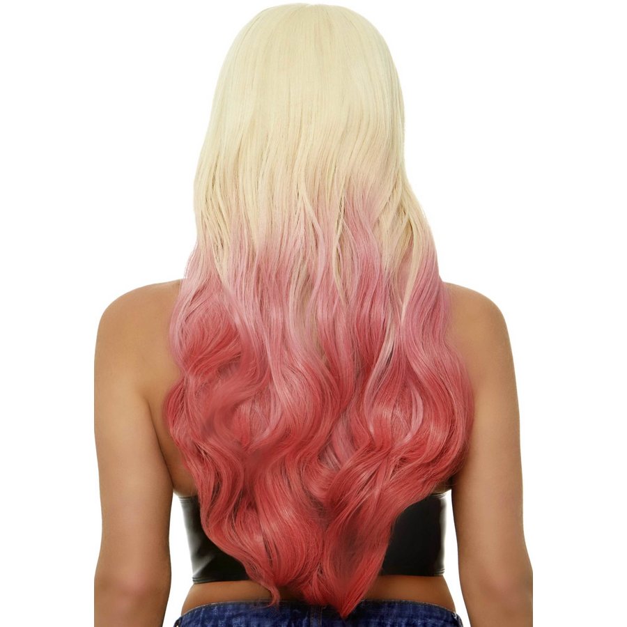 Beachy Waves Long Ombre Wig - Blond Roze-2