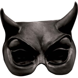 Ghoulish Latex Half Masker - Evil Devil Black Ghoulish Latex Half Masker - Evil Devil Black