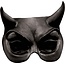 Ghoulish Latex Half Masker - Evil Devil Black