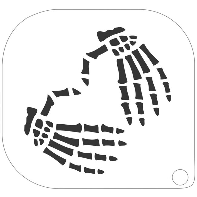 Grimeer Sjabloon - Skelet Handen