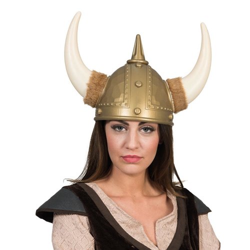 Viking Helm met bont Deluxe 