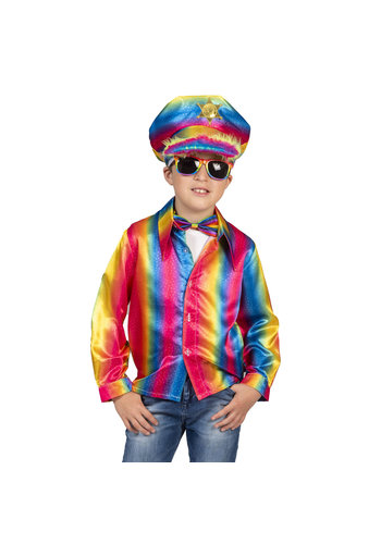 Disco Shirt Regenboog 