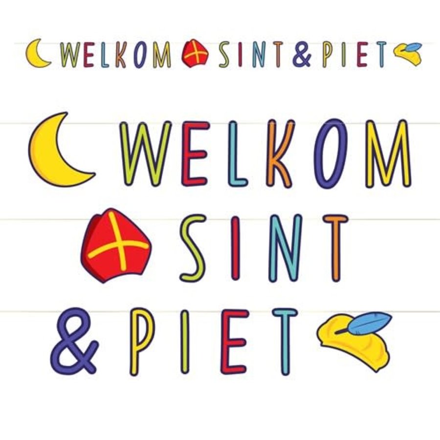 Letterslinger Welkom Sint & Piet - 285 cm-1