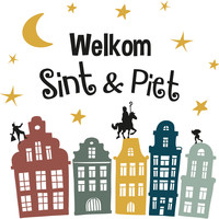 Raamstickers 'Welkom Sint & Piet'