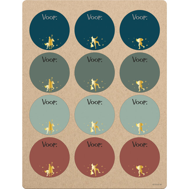 Naamstickers Cadeau 'Welkom Sint & Piet'