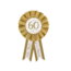 Paperdreams Rozet Wit / Goud - 60 Jaar