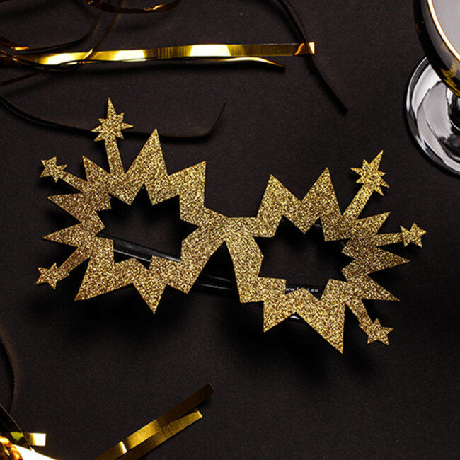 Bril Vuurwerk Goudkleurig