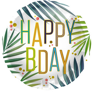 Folatex Folieballon  Birthday Greenery- 45 cm