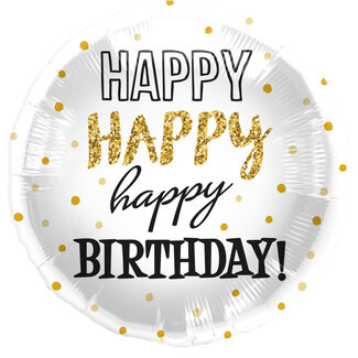 Folatex Folieballon  Happy Birthday Goud - 45 cm