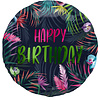 Folieballon Birthday Neon Tropical - 45 cm