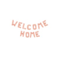 Folieballon Welcome Home - Rose Gold