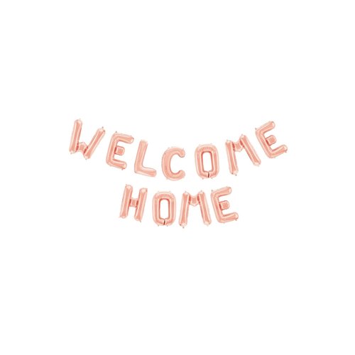 Folieballon Welcome Home - Rose Gold 