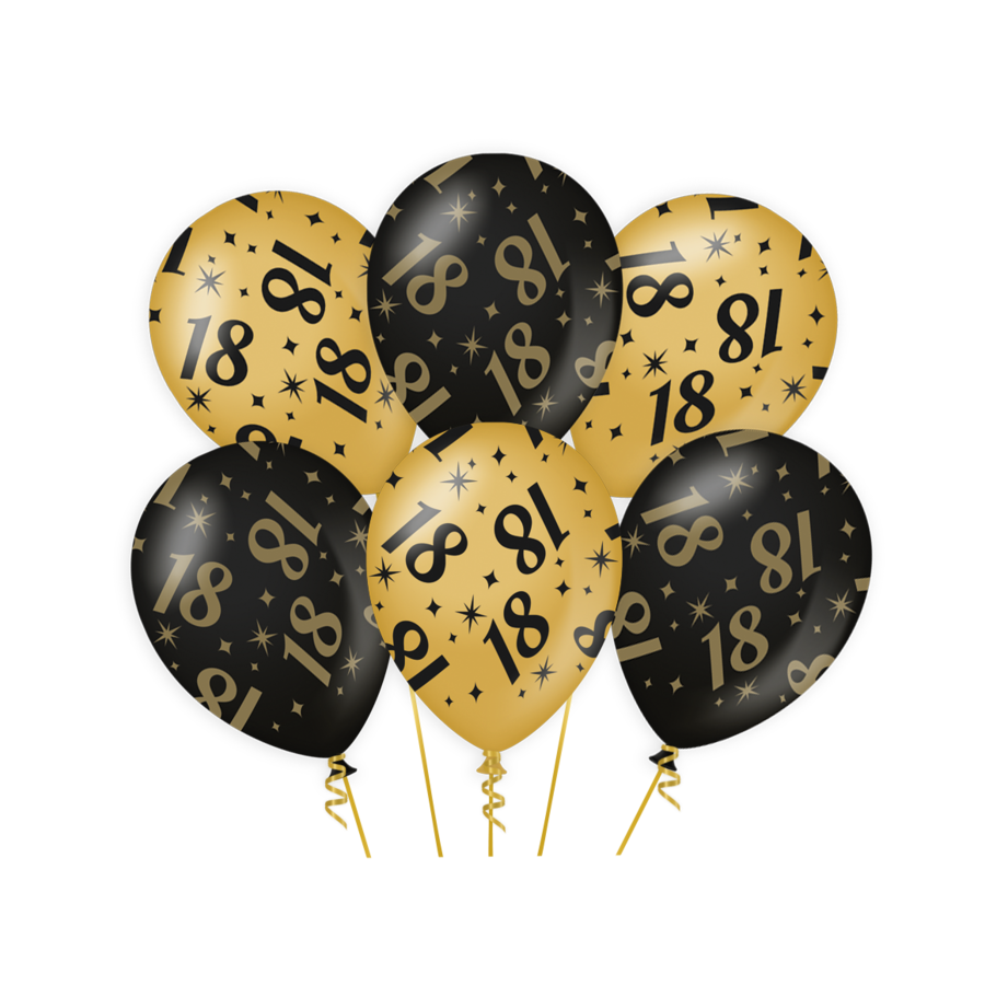Classy Party Ballonnen – 18 Jaar - 6 stuks-1