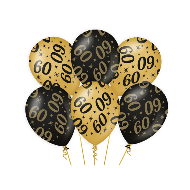 Classy Party Ballonnen – 60 Jaar - 6 stuks