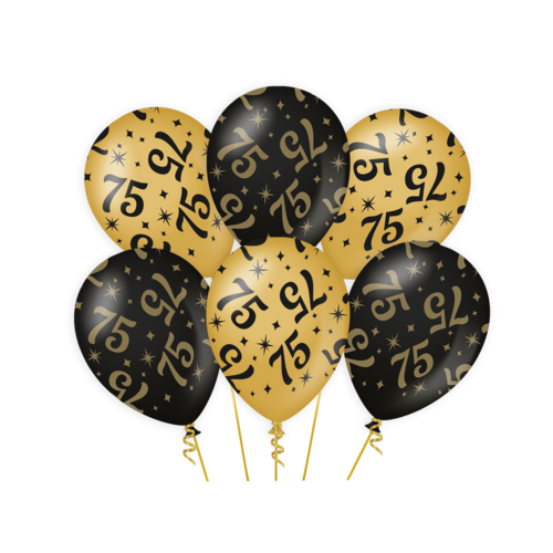 Classy Party Ballonnen – 75 Jaar – 6st 