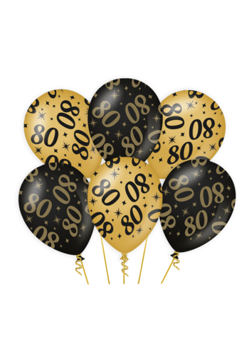 Classy Party Ballonnen – 80 Jaar – 6st 