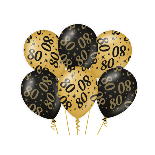 Classy Party Ballonnen – 80 Jaar – 6st 