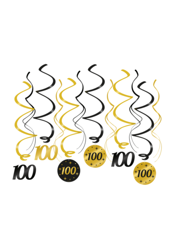 Swirls Classy Party – 100 Jaar – 12st – 70cm 
