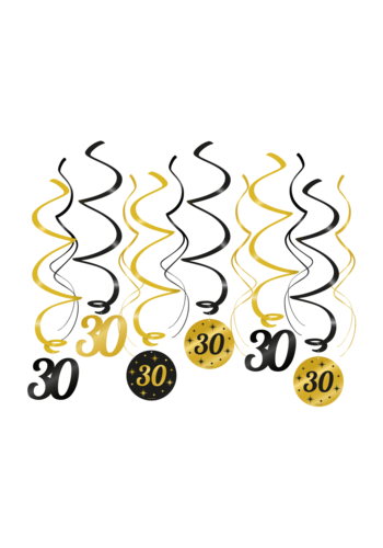 Swirls Classy Party – 30 Jaar – 12st – 70cm 