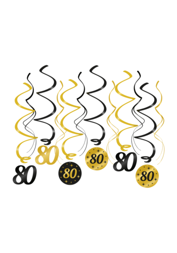 Swirls Classy Party – 80 Jaar – 12st – 70cm 