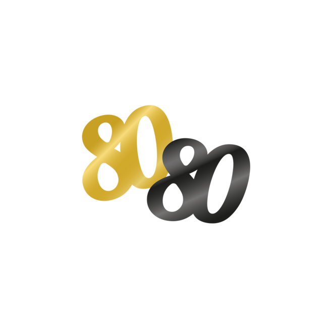 Tafel Confetti Classy Party – 80 Jaar