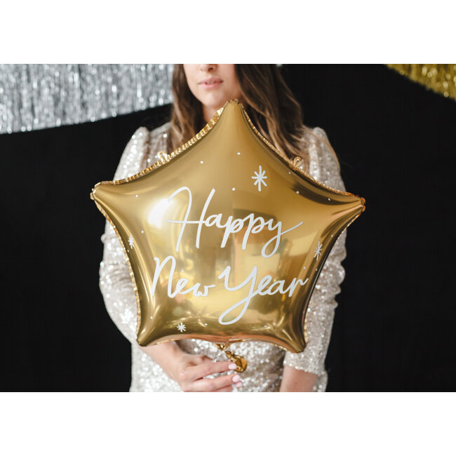 Folieballon Happy New Year Gold - 45cm