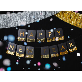 PartyDeco Banner Happy New Year - 135x16,5cm